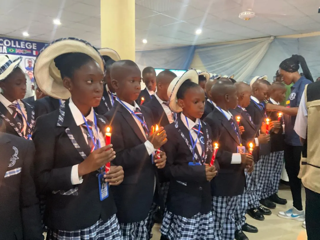 Ceremony moment with school leadership